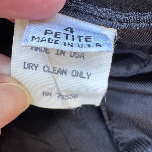 Vintage Womens Black 4P Preppy Minimalist Mid-Length Pleated Lined Skirt Pockets - Picture 2 of 9